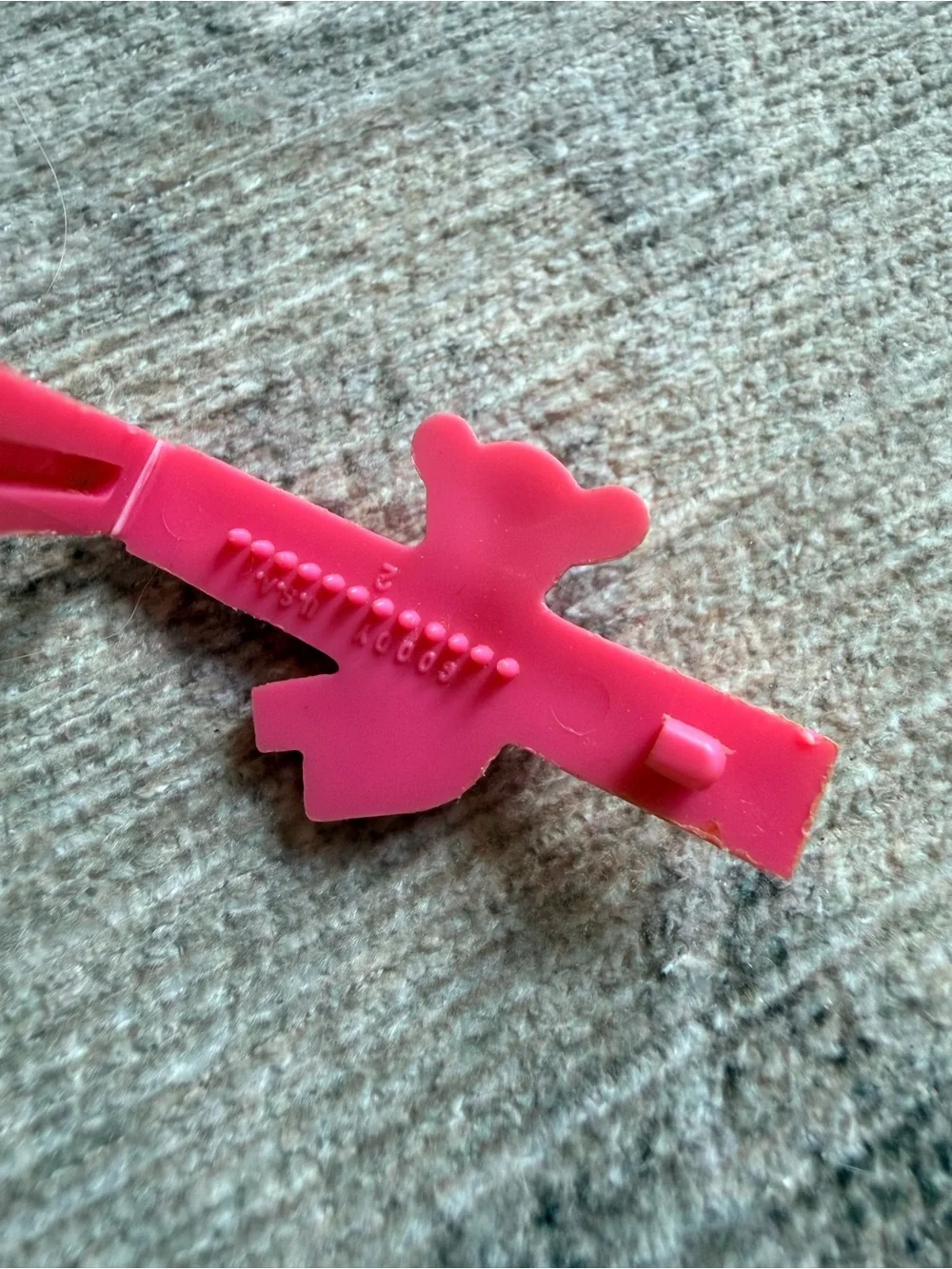 Vintage Pink Teddy Bear Hair Clip for Kids. Mine from the 80’s. Retro fun